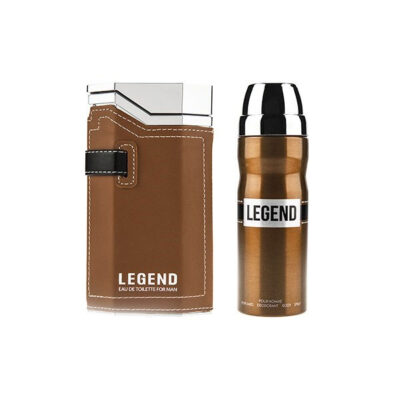 ست ادکلن لجند قهوه ای و اسپری Emper Legend Eau De Toilette Gift Set For Men