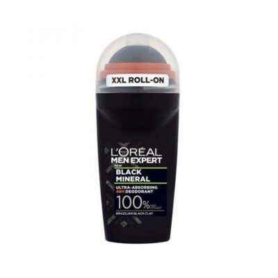 دئودورانت رولی (مام) لورال مدل بلک مینرال Loreal Men Expert Black Mineral Deodorant Roll-On 48h