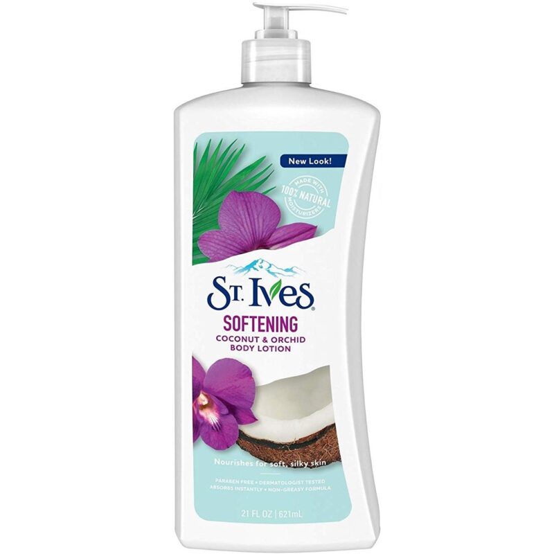 لوسیون بدن نارگیل و گل ارکیده سینت ایوز St Ives Softening Coconut and Orchid حجم 621 میلی لیتر