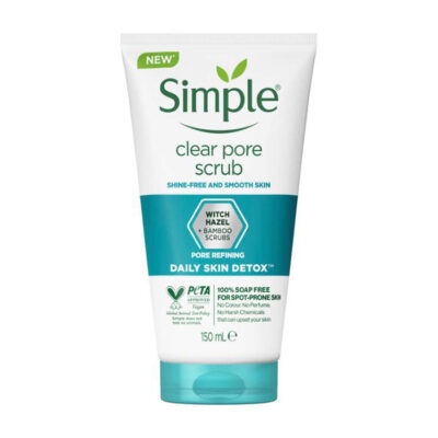 اسکراب لایه بردار پوست سیمپل مدل clear pore حجم 150 میلی لیتر