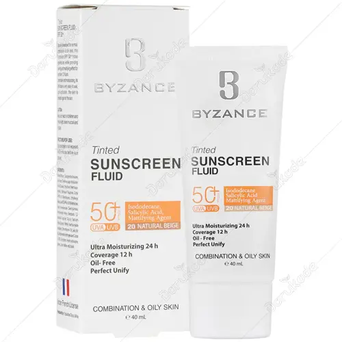 فلوئید ضد آفتاب رنگی SPF50 پوست چرب بژ طبیعی