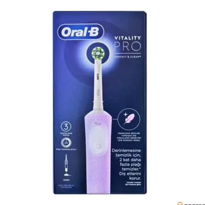 مسواک برقی اورال بی مدل Vitality Pro Protect X Clean رنگ یاسی