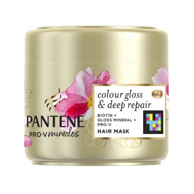 ماسک مو پنتن Pantene موهای رنگ شده مدل Colour Gloss & Deep Repair حجم 300 میل