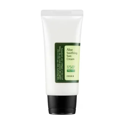 ضدآفتاب آبرسان و تسکین دهنده آلوئه ورا کوزارکس SPF+++50 حجم 50 میل