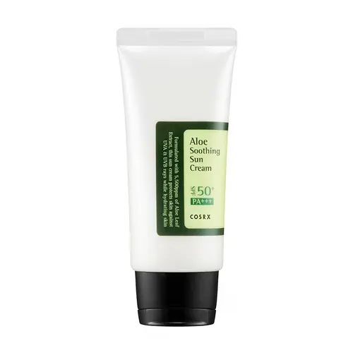 ضدآفتاب آبرسان و تسکین دهنده آلوئه ورا کوزارکس SPF+++50 حجم 50 میل