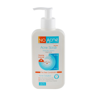 ژل اسکراب لایه بردار نو آکنه مدل Acne Solution مناسب پوست چرب و جوش دار حجم 235 میلی لیتر