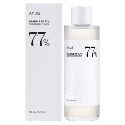 تونر تسکین دهنده و التیام بخش پوست آنوا Heartleaf 77% Soothing Toner