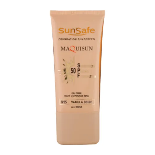 ضد آفتاب سان سیف کرم پودری و پرایمری مکیسان با SPF50 رنگی حجم 40 میلی گرم