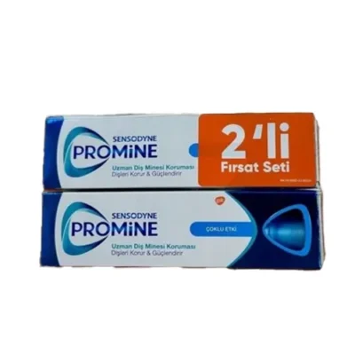 خمیر دندان سنسوداین promine تقویت کننده مینای دندان حجم 75 میل (بسته دو عددی)